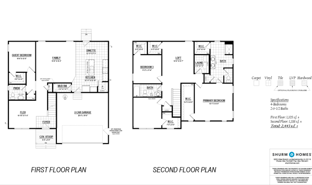 Explore the Stafford two-story home with four bedrooms, a family room, kitchen, and garage.